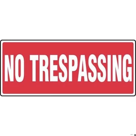 Accuform SAFETY SIGN NO TRESPASSING 7 in  X 17 in MADM563VS